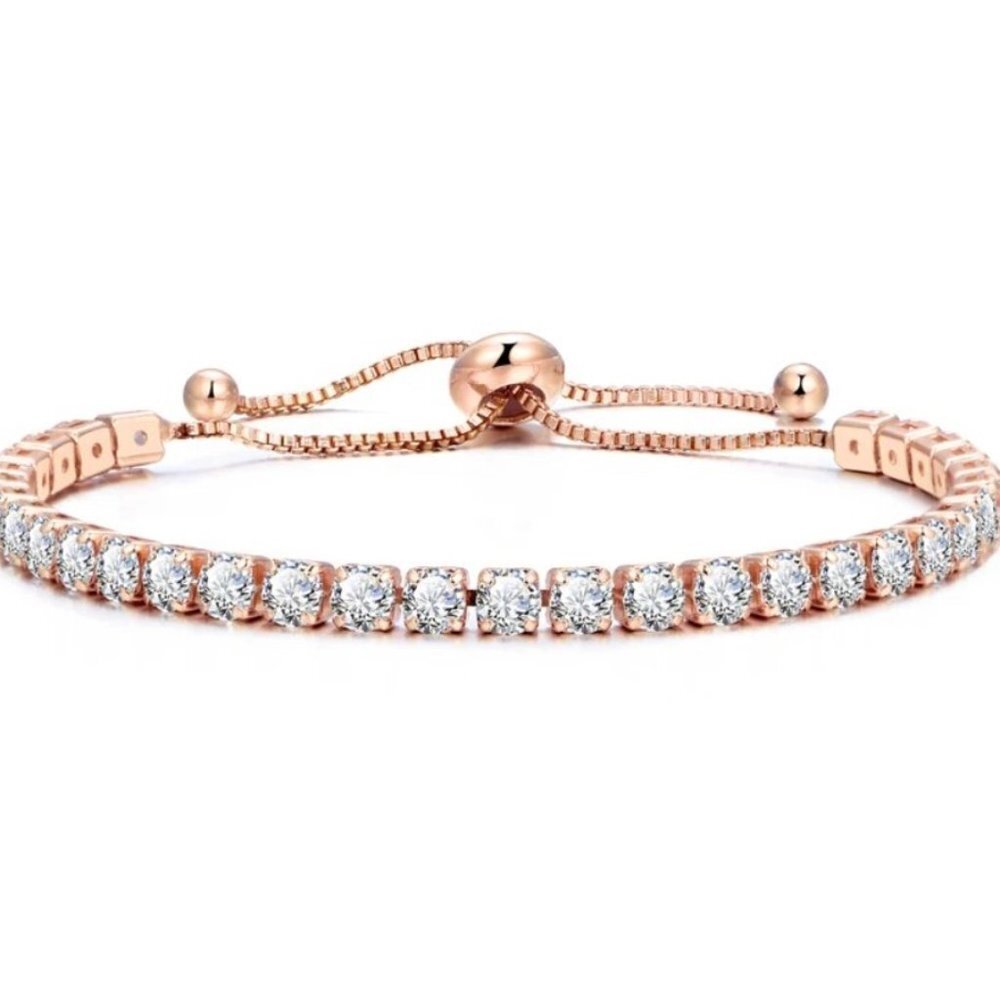 Jewelry bracelet sparkly thin dainty minimalist adjustable elegant beautiful new